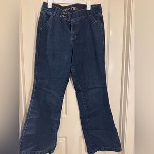 Lane Bryant Dark Blue Flare Jeans with tummy technology. Size 18